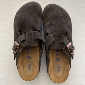 Birkenstock Boston Clog- Mocha Suede SZ 8.5